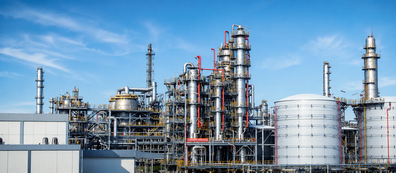 Industrial base oil storage tanks and lubricant drums at ITP South Africa