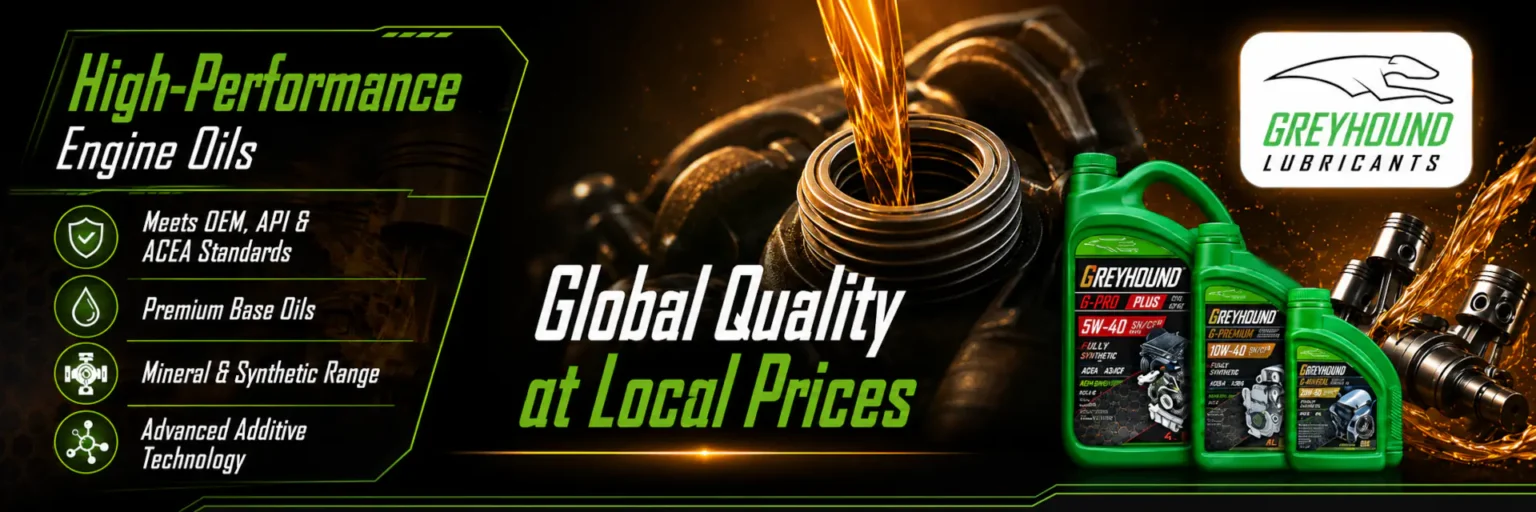 Greyhound Lubricants high-performance engine oils range - global quality at local prices
