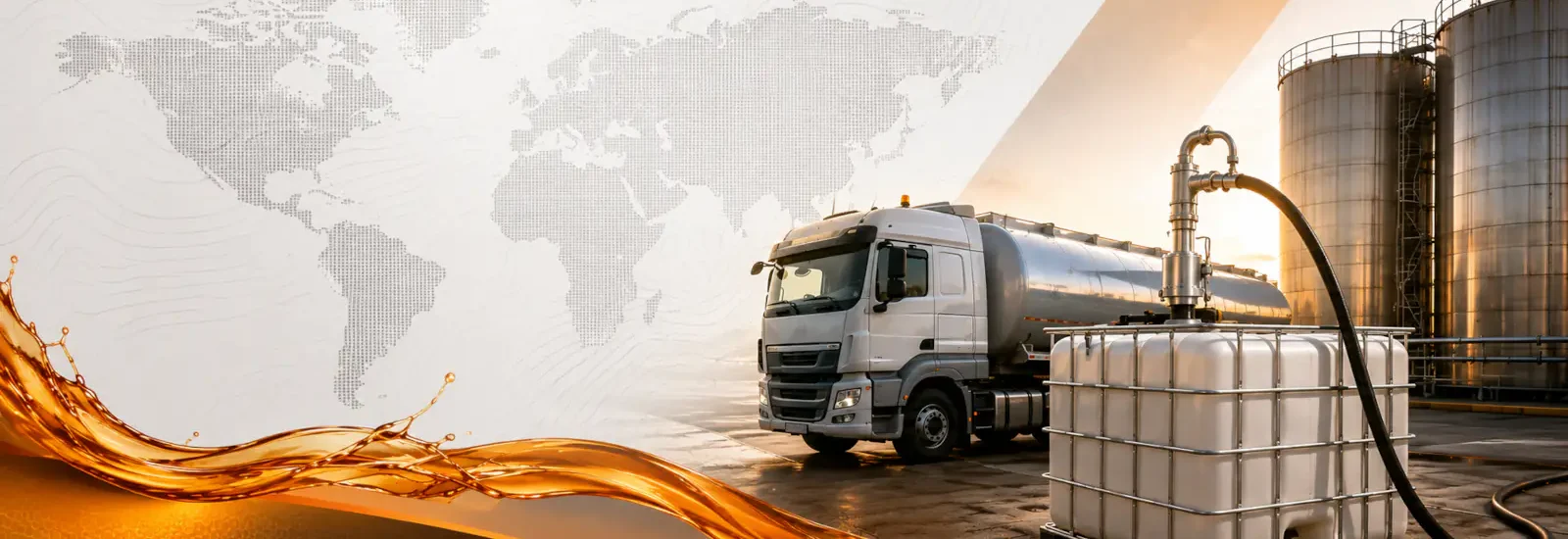 base-oil tanker or storage-tank web